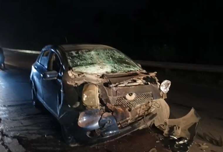 El accidente se registró en la carretera a Puerto Suárez/Captura de imagen: Favio Chambi