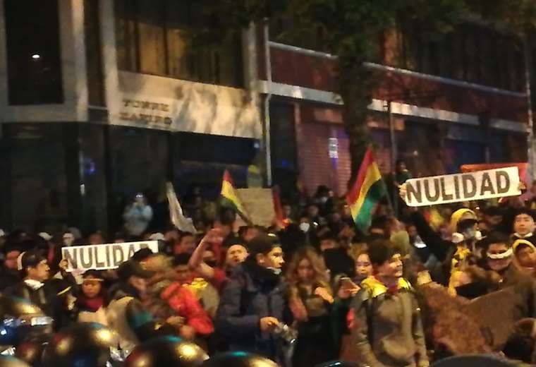 Protesta en La Paz este viernes