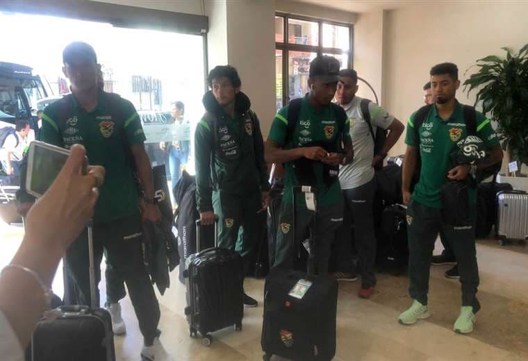 La selección sub-23 llegó este viernes a Barranquilla, procedente de Cali donde jugó ante Chile. Foto. Prensa FBF 
