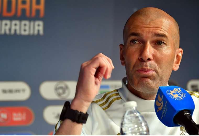 Zinedine Zidane durante la conferencia de prensa. Foto: AFP