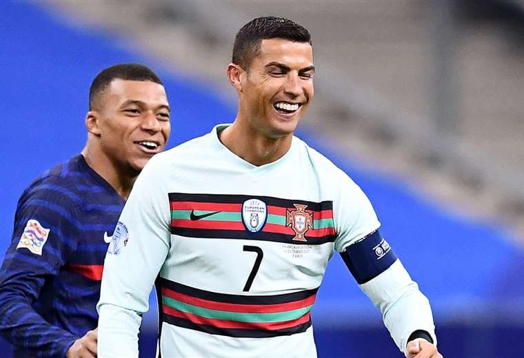 Cristiano Ronaldo en el partido frente a Francia. Foto: AFP