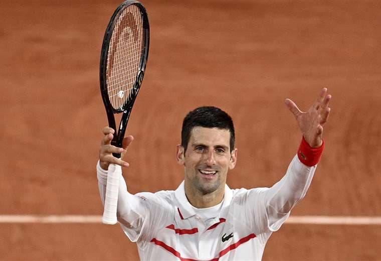 Novak Djokovic celebrando su victoria. Foto: AFP