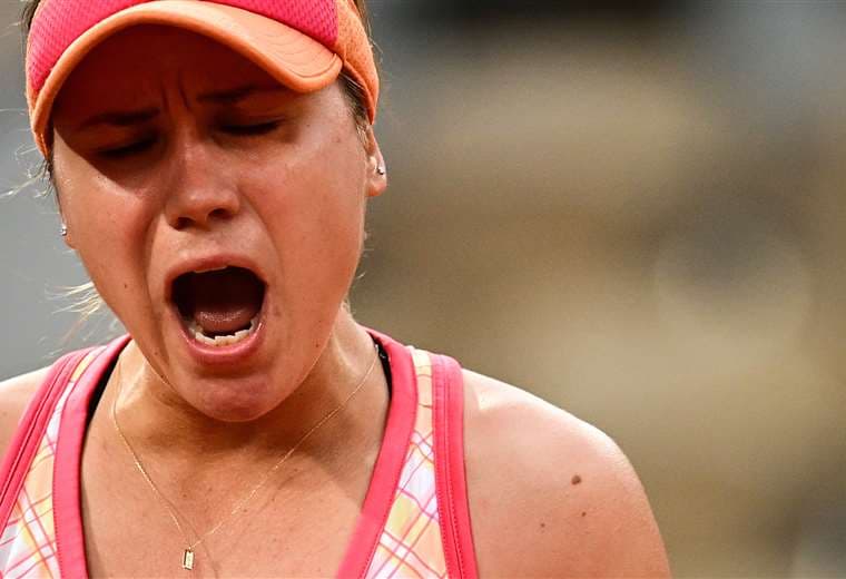 La gtan expresión de júbilo de Sofía Kenin, tenista estadounidense. Foto: AFP