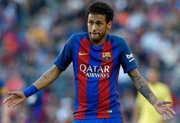 Neymar con la camiseta de Barcelona. Foto: AFP