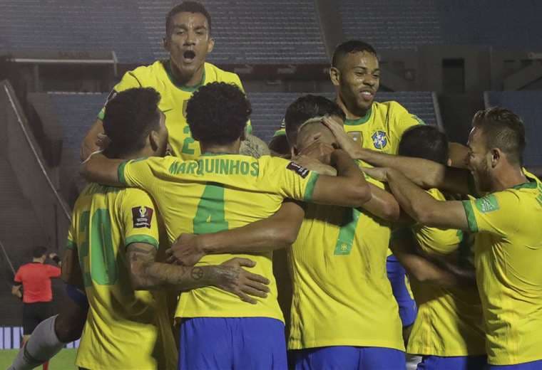 Richarlison celebra el segundo gol de Brasil. Foto: AFP