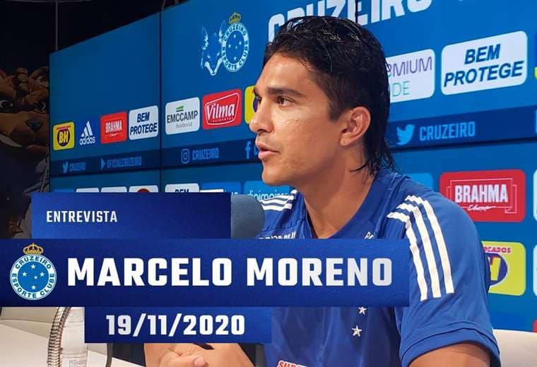 Marcelo Martins Moreno, delantero boliviano del Cruzeiro. Foto: Prensa Cruzeiro