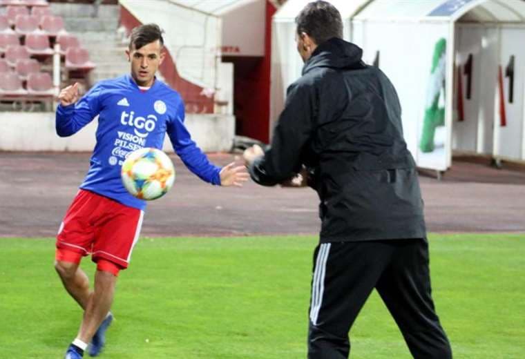 Andrés Cubas en un entrenamiento de la selección paraguaya. Foto: internet