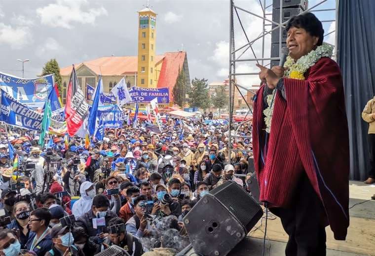 El expresidente en El Alto I Twitter.