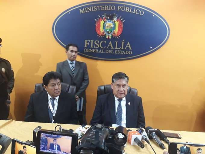 Lanchipa habló al respecto en el acto de posesión de los nuevos fiscales de Chuquisaca y La Paz. Foto: Bolivia TV
