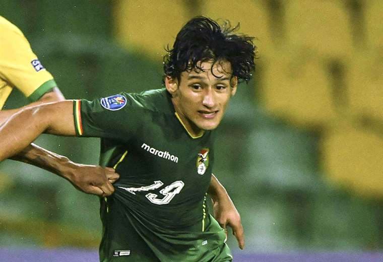 Víctor Ábrego, goleador de la selección sub-23 de Bolivia. Foto. Archivo 