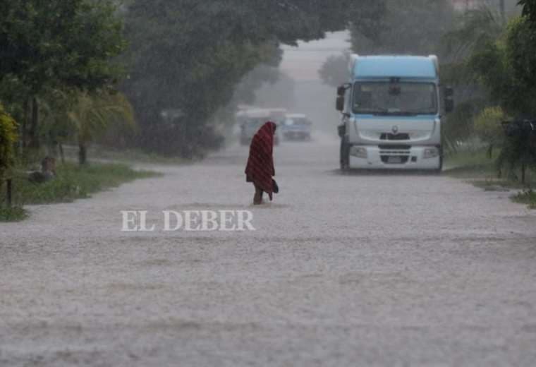 La lluvia cayó por casi 10 horas en la capital cruceña. Foto:Ricardo Montero