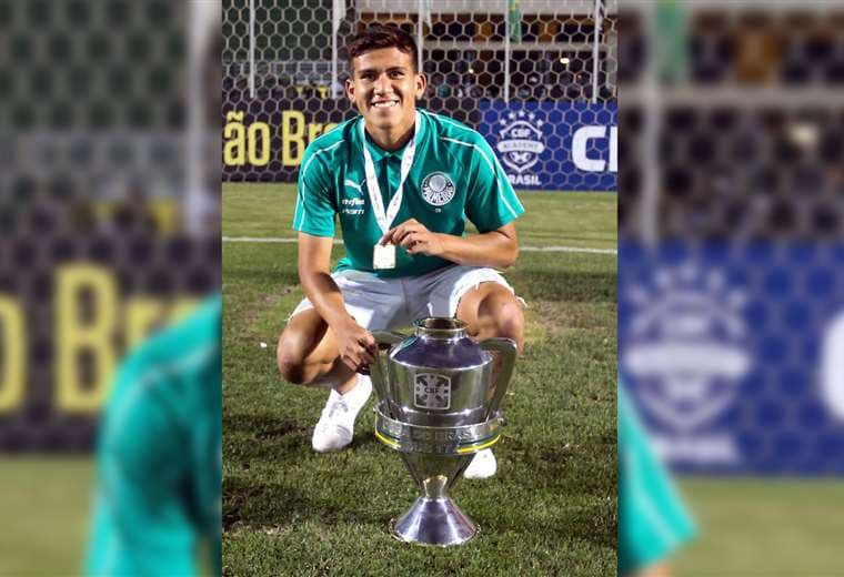 Leonardo Zabala se consagró campeón con la categoría sub-20 del Palmeiras. Foto: Gentileza Leonardo Zabala