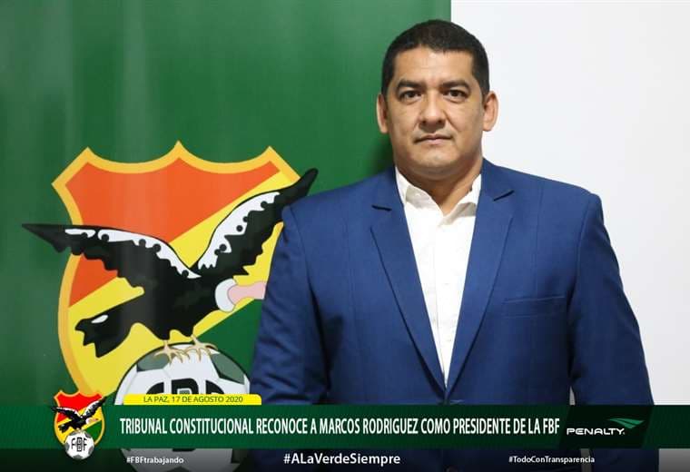 Marco Rodríguez ya fue reconocido por la Conmebol como presidente de la FBF. Foto: FBF