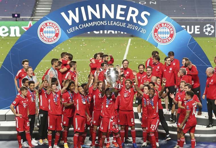 La eufórica celebración del Bayern Múnich. foto