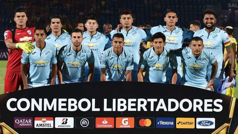 El plantel de Bolívar que jugó las primeras dos fechas de la Libertadores. Foto: internet