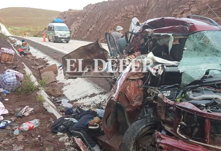 Fatal accidente en Oruro /Foto: Emilio Huáscar