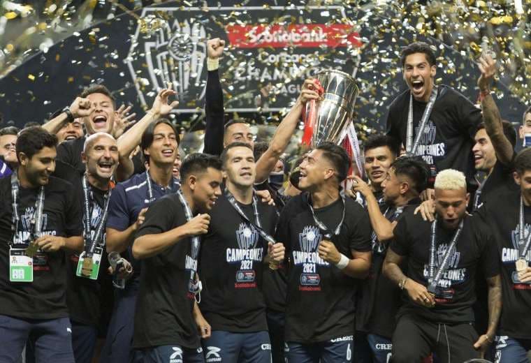 Los jugadores del Monterrey en plena celebración. Foto: AFP