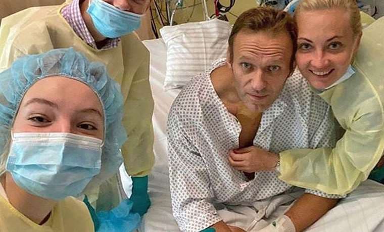 El opositor ruso Alexeis Navalni se recupera en hospital. Foto: INTERNET