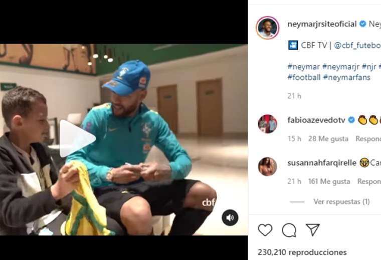 Captura de pantalla del video publicado por Neymar en Instagram