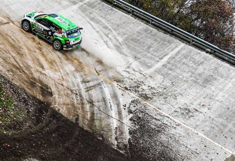 Marco Bulacia en plena carrera en el Rally de Monza, Italia. Foto: WRC
