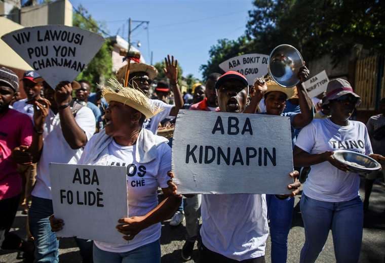 Protesta en Haití contra los secuestros y la violencia/Foto: AFP