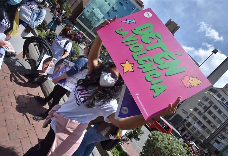Bolivia protestó contra la violencia contra la mujer. Foto: APG Noticias