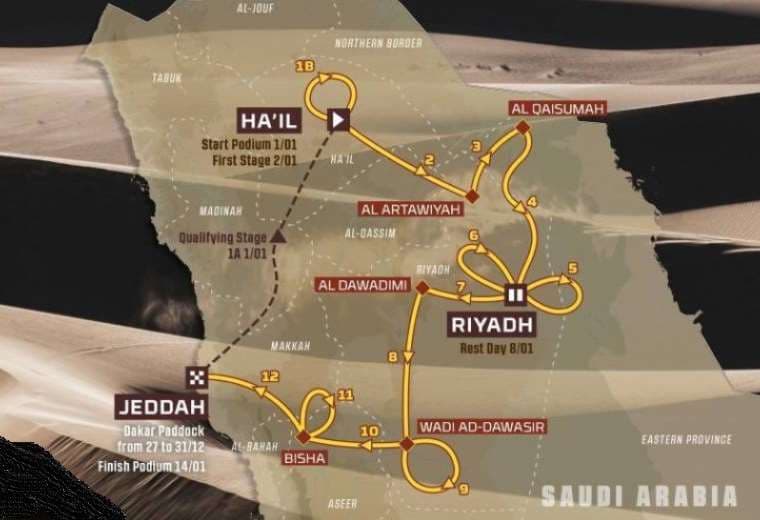 El Dakar se correrá por tercer año consecutivo en Arabia Saudita. Foto: Internet