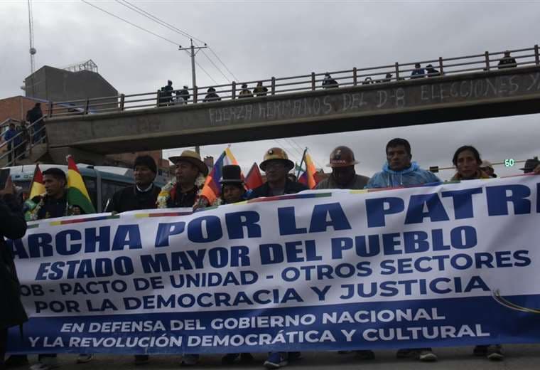 La marcha en su ingreso a El Alto I Bolivia Tv.