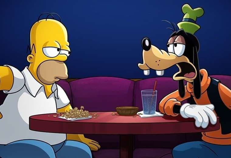 Homero y Goofy