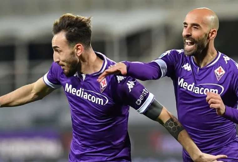 Los jugadores de Fiorentina celebrando la goleada. Foto: @acffiorentina