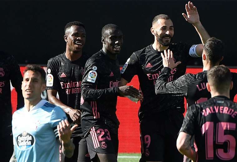 Benzema anotó dos goles ante Celta de Vigo. Foto: AFP