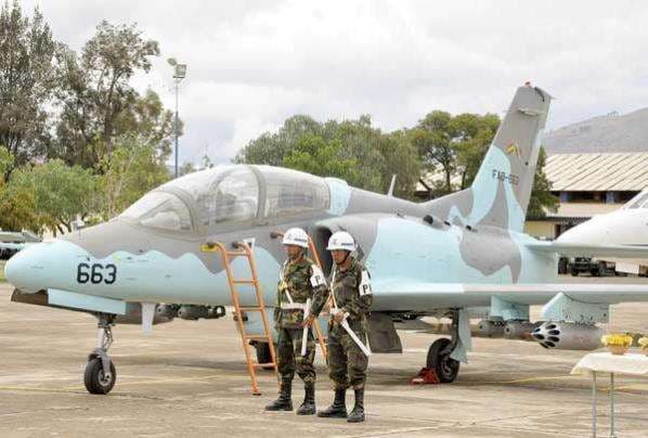 un caza K8 de la Fuerza Aérea Boliviana se accidentó en Sacaba. Foto: Internet