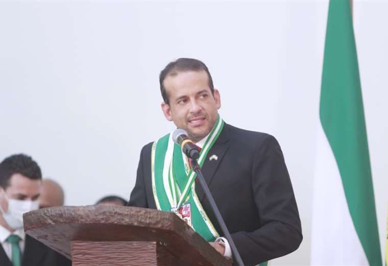 Camacho hizo su intervención tras ser posesionado. Foto: Jorge Gutiérrez