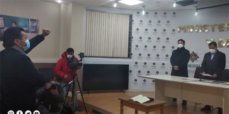 Nuevo director ejecutivo del Ceass, Juan Nacer Villagómez. Foto: Bolivia TV