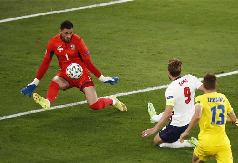 El gol de Kane a Ucrania. Foto: AFP