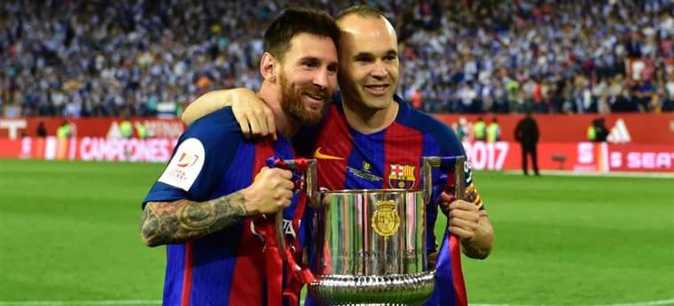 Iniesta y Messi lograron varios títulos ene l Barcelona. Foto: Internet