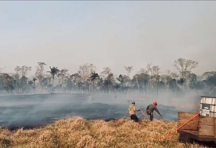 Foto archivo El Deber: los incendios forestales han afectado a San Matías y Roboré.