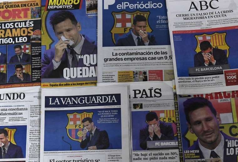 La salida de Messi del Barcelona es noticia mundial. Foto: AFP