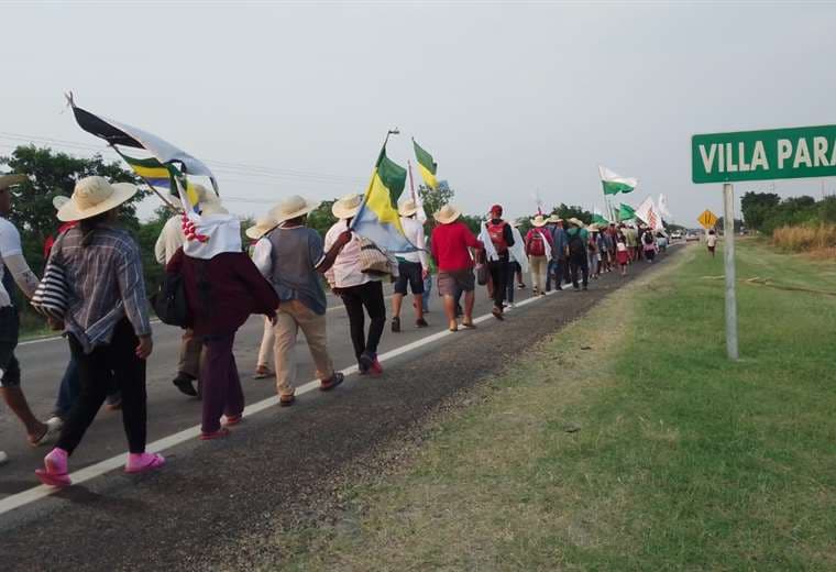 La marcha continuó hoy su recorrido. Foto: Yolvik Chacón