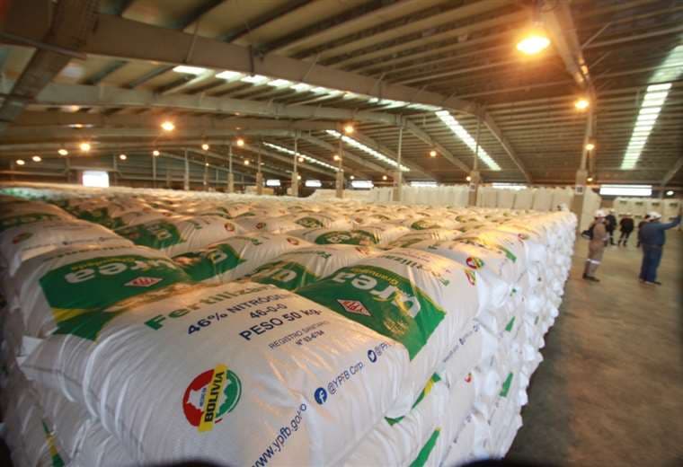 YPFB asegura que exporta el fertilizante a cuatro países/Foto: Jorge Ibáñez