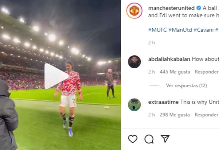 Captura de pantalla del video publicado en Instagram por el Manchester United
