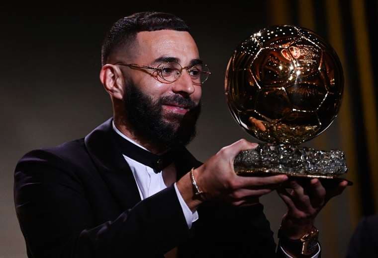 Karim Benzema ganó el Balón de Oro 2022. AFP