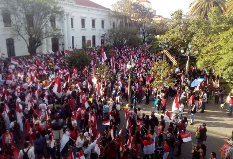 Foto archivo. El movimiento cívico de Tarija volverá a a un cabildo