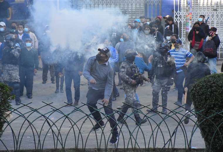 Enfrentamientos en La Paz. Foto: APG Noticias