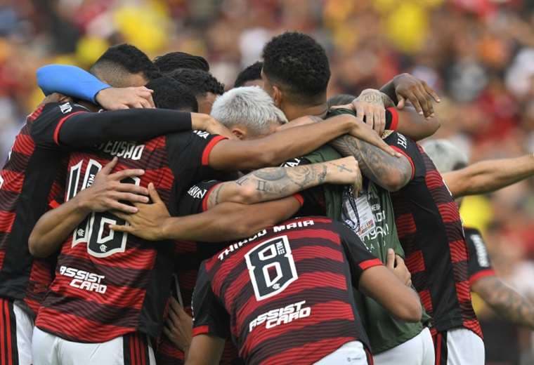 Celebración de los jugadores del Flamengo. Foto: AFP