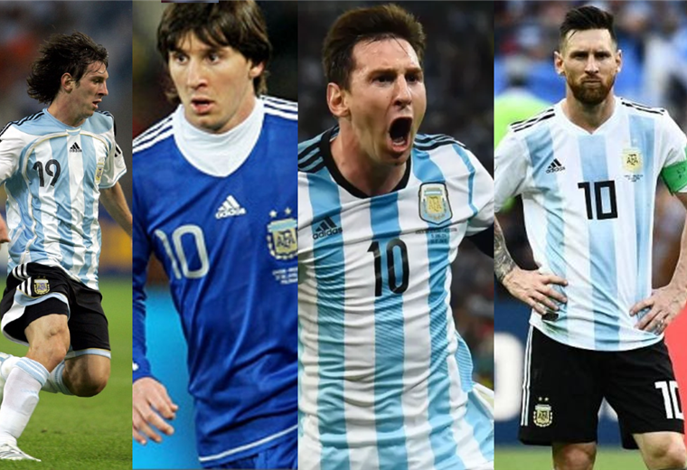 Lionel Messi en sus cuatro Mundiales disputados