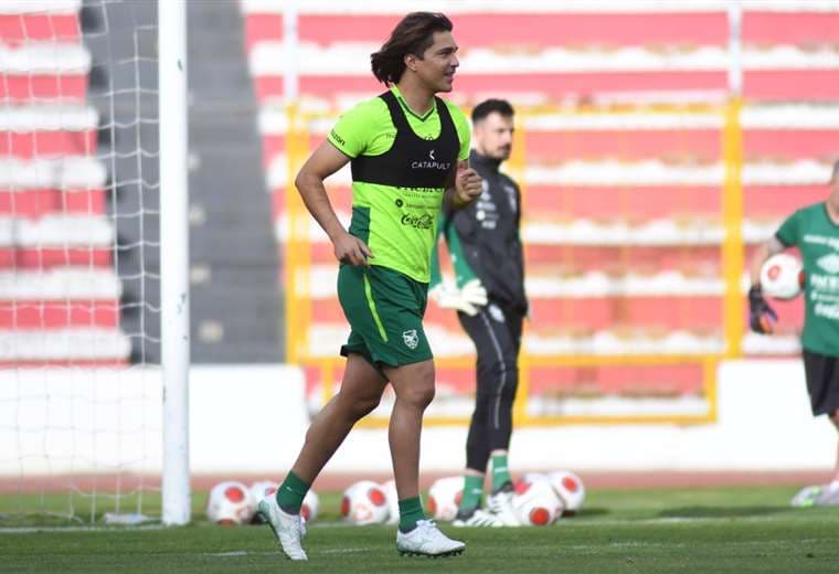 Marcelo Martins en los entrenamientos de La Verde. FBF