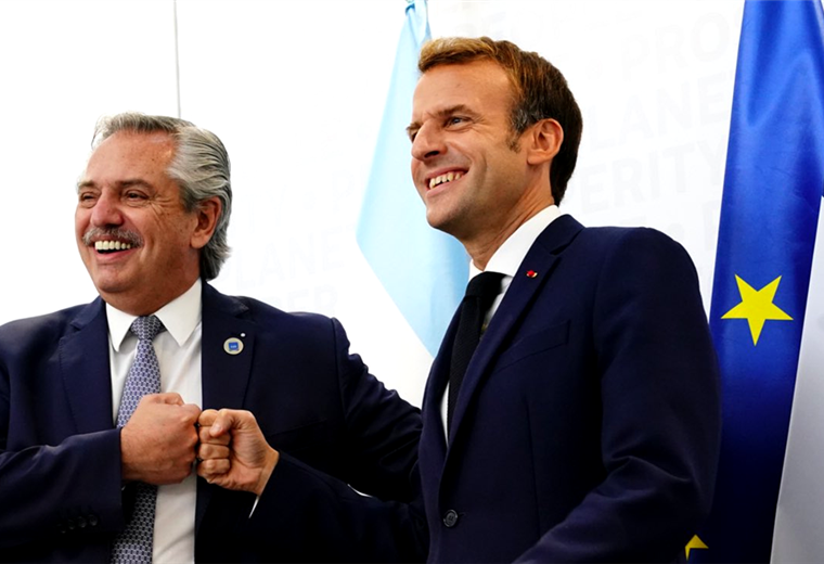 Alberto Fernández, presidente de Argentina y Emmanuel Macron, de Francia. Foto. Internet 