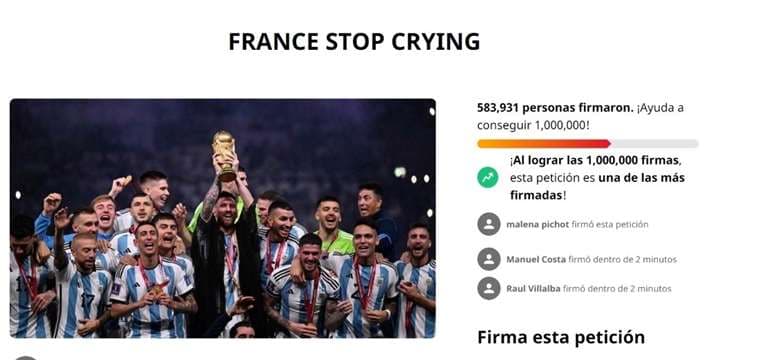 Francia, dejá de llorar