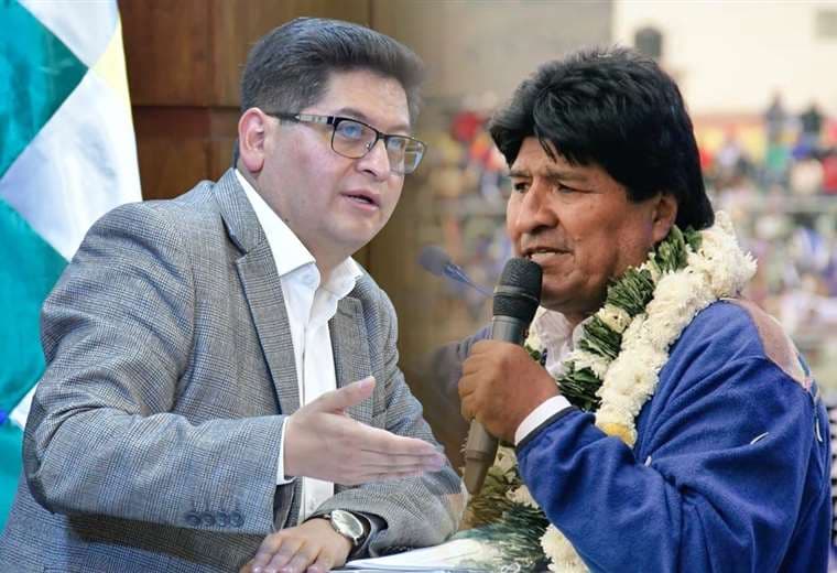 Marcelo Montenegro y Evo Morales